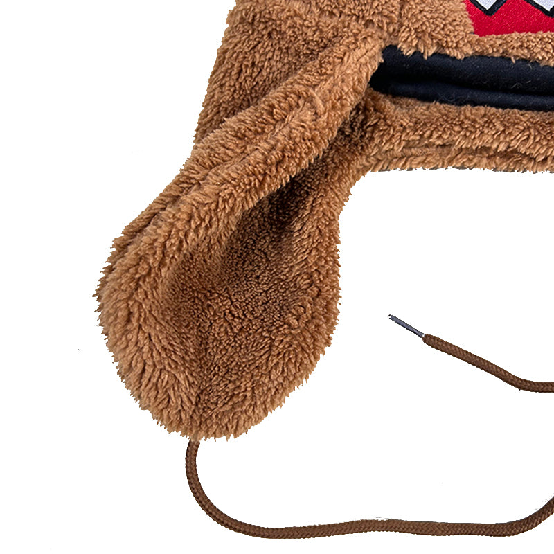 Autumn and winter new thick cartoon hat men and women cute warm ear protection Lei Feng hat popular plush cold-proof hat