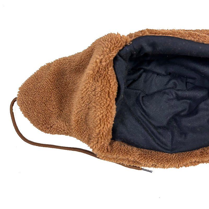 Autumn and winter new thick cartoon hat men and women cute warm ear protection Lei Feng hat popular plush cold-proof hat
