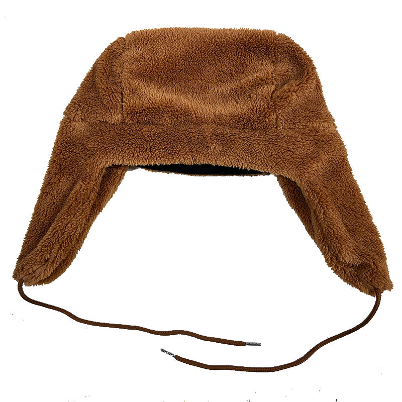 Autumn and winter new thick cartoon hat men and women cute warm ear protection Lei Feng hat popular plush cold-proof hat