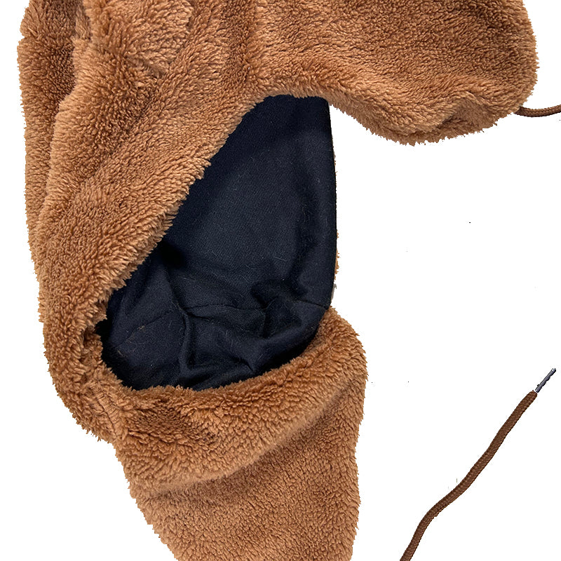 Autumn and winter new thick cartoon hat men and women cute warm ear protection Lei Feng hat popular plush cold-proof hat