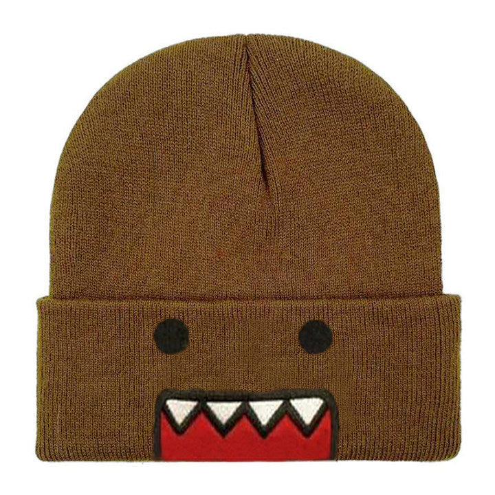 Y2k Harajuku multi-element pattern knitted hat for men and women, winter warmth, rock and hip-hop fashion