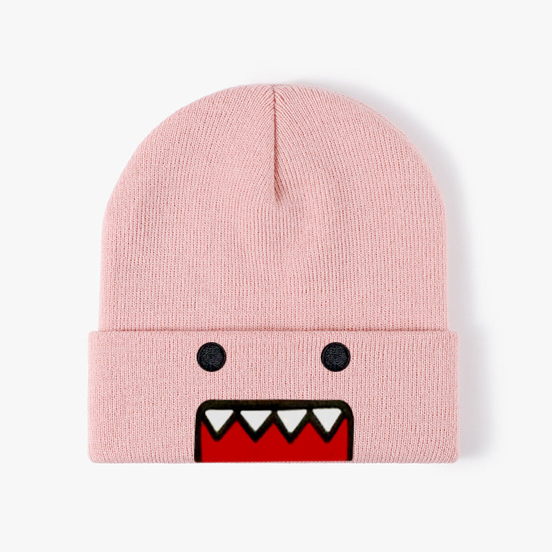 Y2k Harajuku multi-element pattern knitted hat for men and women, winter warmth, rock and hip-hop fashion