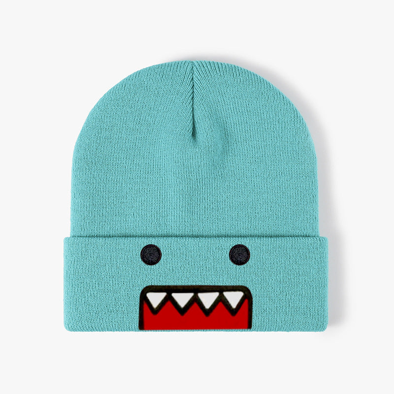 Y2k Harajuku multi-element pattern knitted hat for men and women, winter warmth, rock and hip-hop fashion